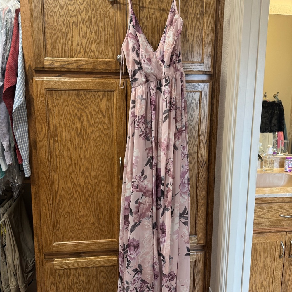 Floral Pink Maxi Dress